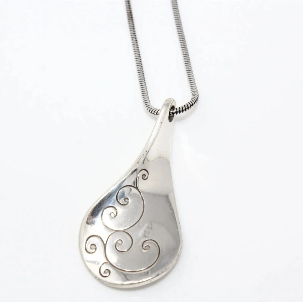 Brighton Twirl Silver Pendant Necklace 2403 - Picture 2 of 7